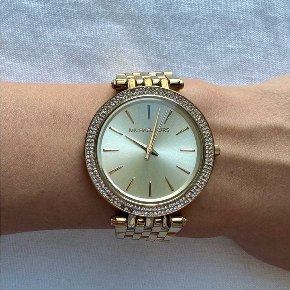 Michael Kors Darci Round Gold-Tone Watch - Picture 1 of 10